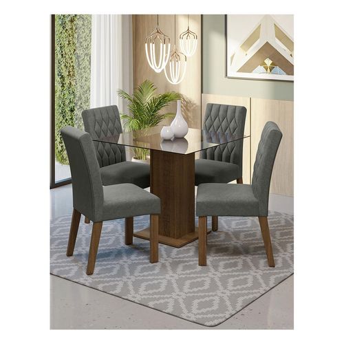 Juego de comedor Madesa con 4 sillas mp noemí