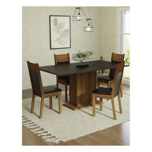 Juego de comedor Madesa con 4 sillas nm elisa