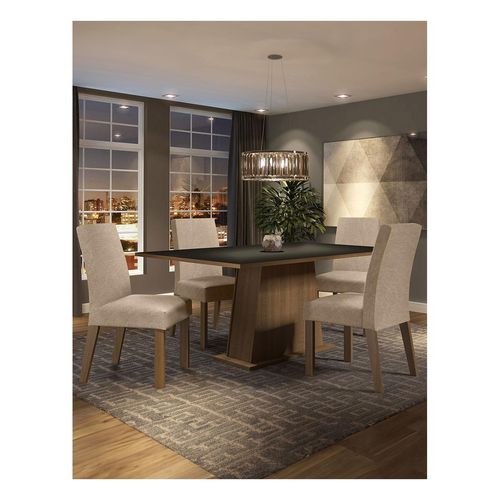 Juego de comedor Madesa con 4 sillas mni flavia