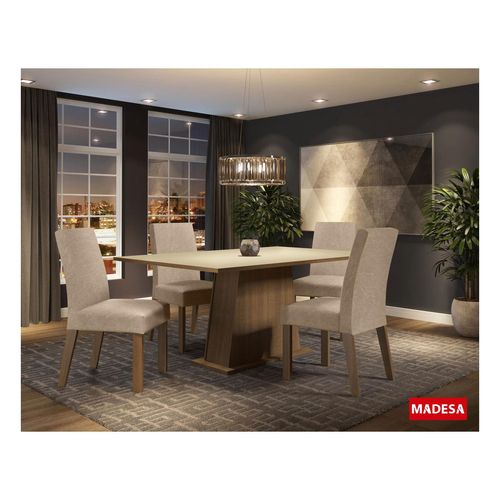 Juego de comedor Madesa con 4 sillas mci flavia