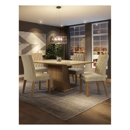 Juego de comedor Madesa con 4 sillas mci aryeli