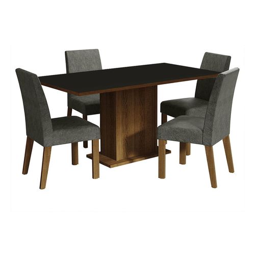 Juego de comedor Madesa con 4 sillas mnp keila