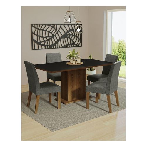 Juego de comedor Madesa con 4 sillas mnp keila