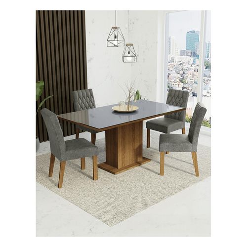 Juego de comedor Madesa con 4 sillas mgp marilia