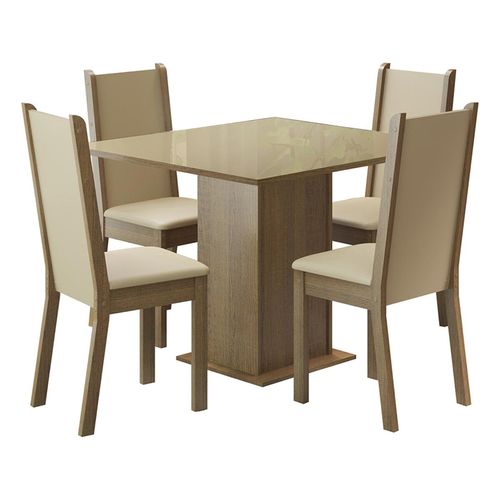 Juego de comedor Madesa plus 4 sillas y mesa mcs moscou