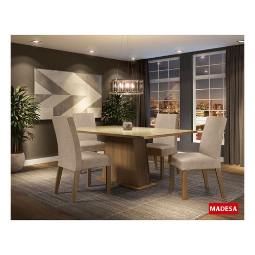Juego de comedor Madesa con 4 sillas mci sabrina