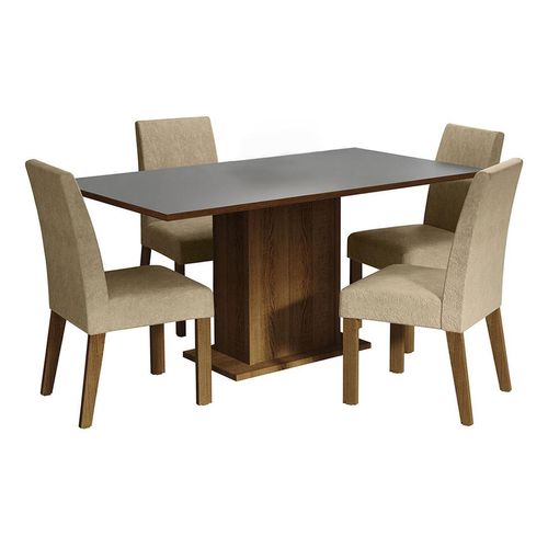 Juego de comedor Madesa con 4 sillas mgi keila