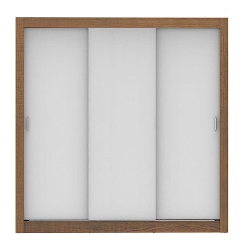 Closet Madesa 3 puertas marrón blanco doble mónaco