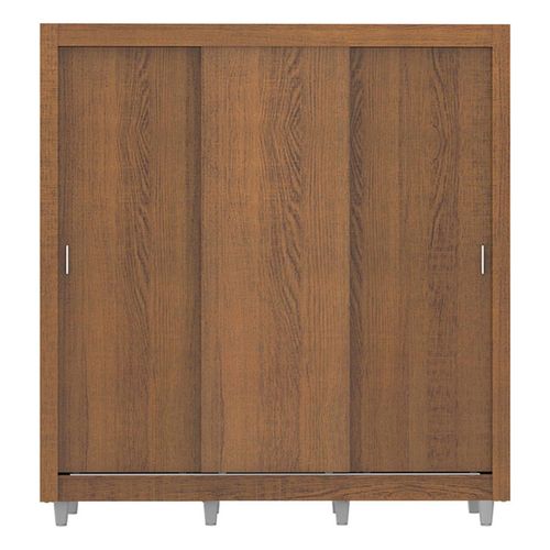 Closet Madesa 3 puertas 4 cajones con pies marrón lyon plus
