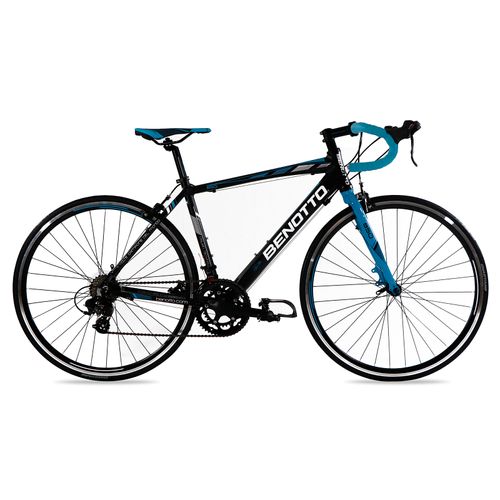 Bicicleta de ruta  Benotto r700 aluminio 14V.  850  negro/azul talla:48
