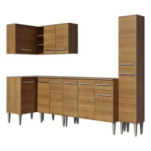 Cocina integral esquinera Madesa 325cm marron emilly agua 02