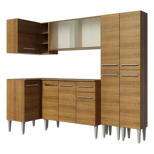 Cocina integral esquinera Madesa 293 cm marron emilly music 02