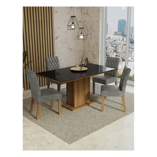 Juego de Comedor Madesa con 4 Sillas mnp marilia