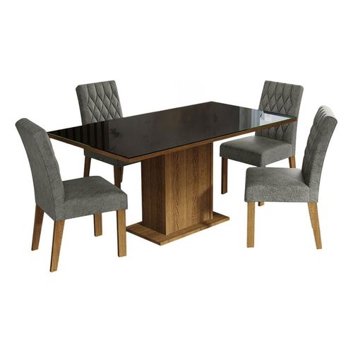 Juego de Comedor Madesa con 4 Sillas mnp marilia