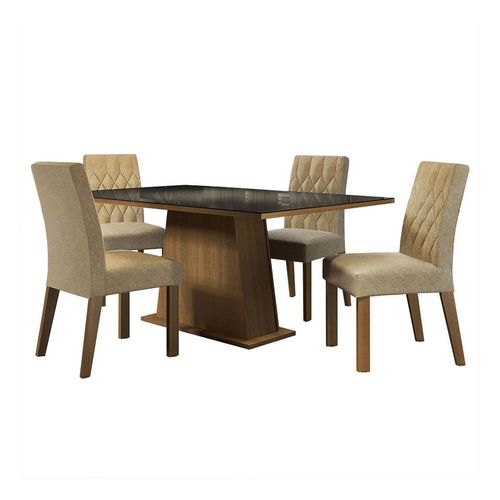 Juego de comedor Madesa con 4 sillas mni aryeli