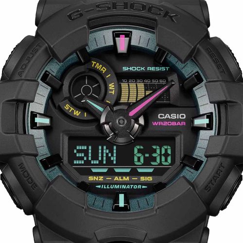 Reloj G-Shock para caballero negro GA-700MF-1ACR