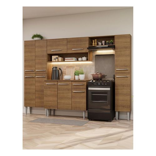 Cocina integral Madesa 261cm marron emilly hit