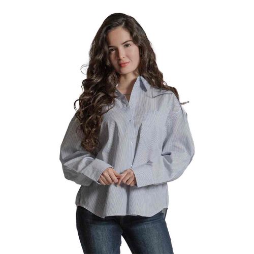 Blusa camisera Balam azul para dama bb0218