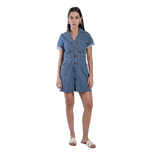 Vestido Balam azul para dama bl7058