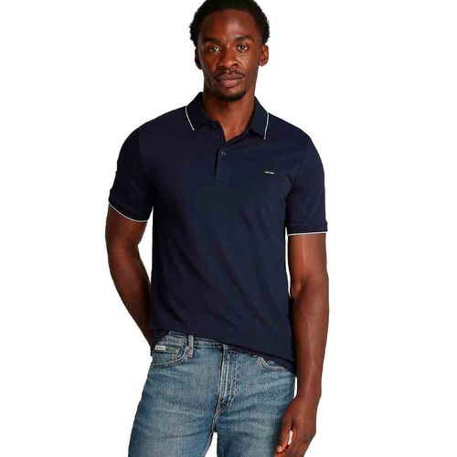 Playera tipo polo Calvin Klein azul para caballero K10K112751-CEF