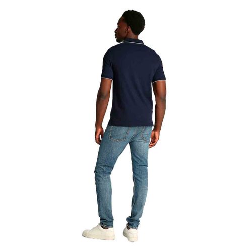Playera tipo polo Calvin Klein azul para caballero K10K112751-CEF