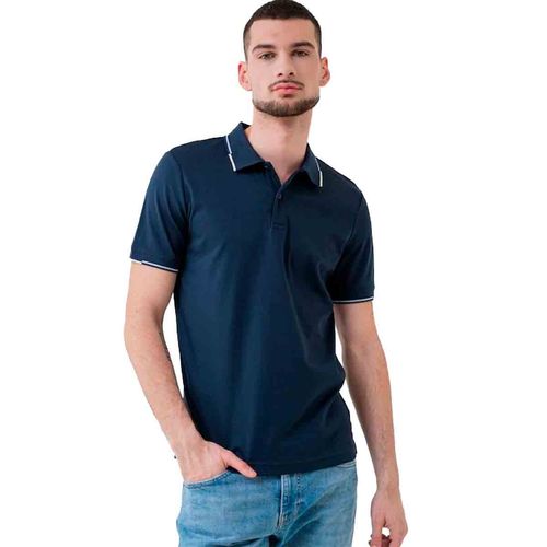Playera tipo polo Calvin Klein azul para caballero K10K114130-CEF