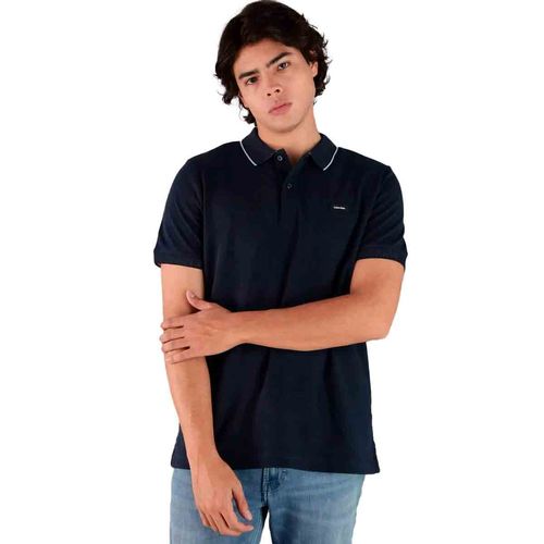 Playera tipo polo Calvin Klein azul para caballero K10K114141-CEF