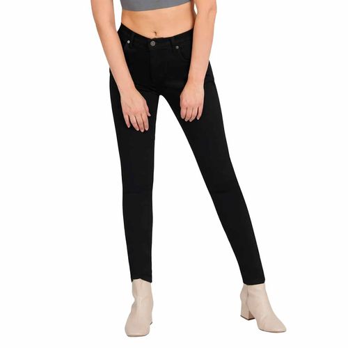 Pantalón de mezclilla Lee negro para dama 112359184