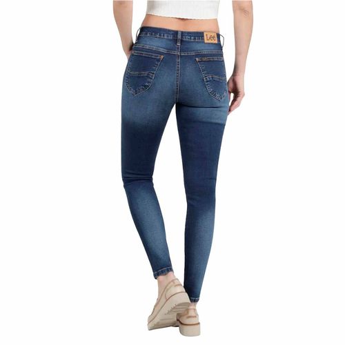 Pantalón de mezclilla Lee azul para dama 112368381