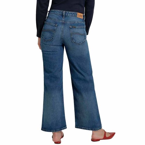 Pantalón de mezclilla Lee azul para dama 112368437