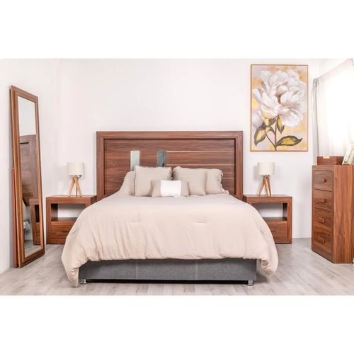 Recámara Muebles Brimo tzalam nogal vania