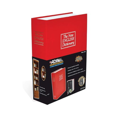 Caja fuerte seguridad tipo libro Adir rojo 328