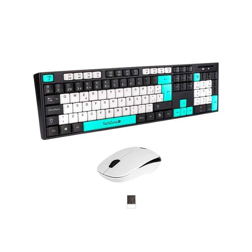 Kit de teclado y mouse Techzone multicolor tzaccbi15