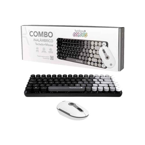 Kit de teclado y mouse Techzone gris tzaccbi17