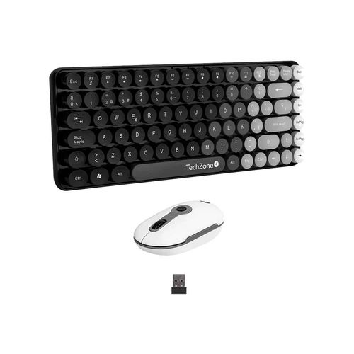 Kit de teclado y mouse Techzone gris tzaccbi17