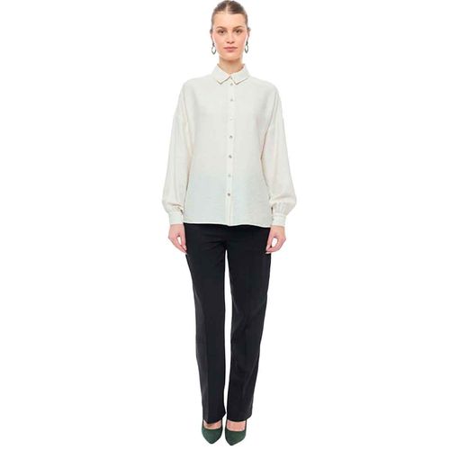 Blusa camisera Alexis blanco para dama 40250302