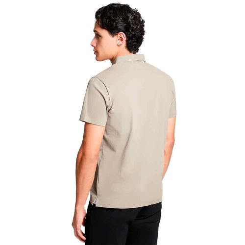 Playera tipo polo Lob beige para caballero CCCK0965