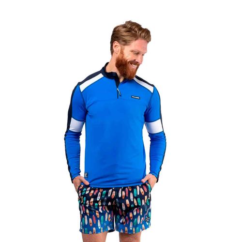 Playera de licra Fullsand azul para caballero COWTZ99