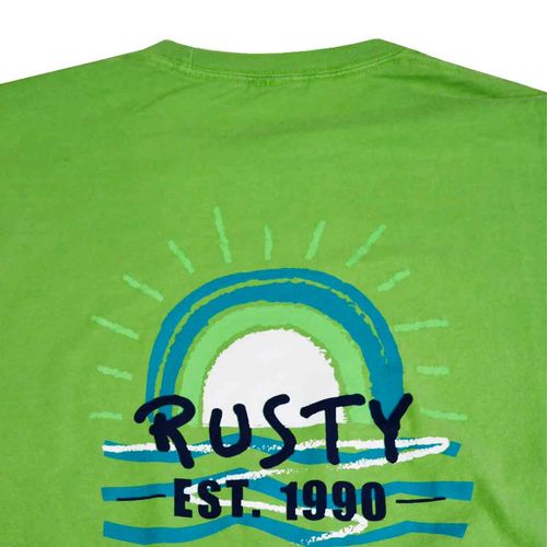 Playera Rusty verde para caballero ZB417