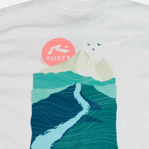 Playera Rusty blanco para caballero ZB428