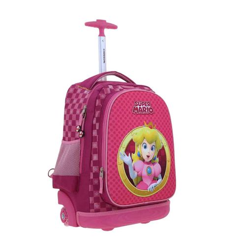 Mochila con ruedas Chenson mario bros peach para niña rosa mb70734-p