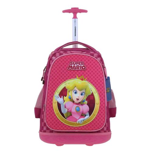Mochila con ruedas Chenson mario bros peach para niña rosa mb70734-p