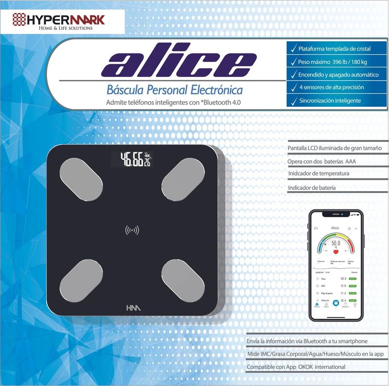 Bascula digital corporal Hypermark alice 180kg negro-2-