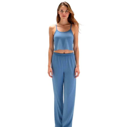 Blusa Mako & Co azul para dama MKMB0013