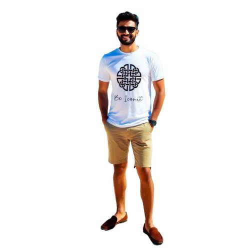 Playera Mako & Co blanco para caballero MKHY0003
