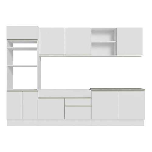 Cocina integral Madesa 310cm blanco glamy 02