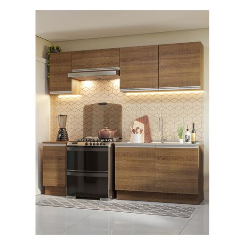 Cocina integral Madesa 240cm marron glamy 10