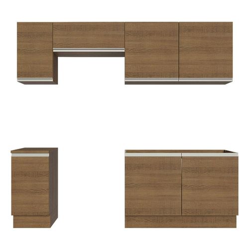 Cocina integral Madesa 240cm marron glamy 10