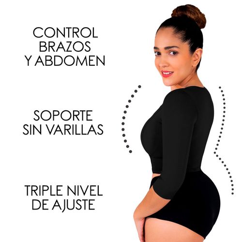 Faja top moldeadora brazos y espalda senos libres I Love Shape negra 2042