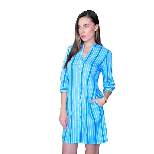 Vestido Porto Blanco azul para dama DV-2518